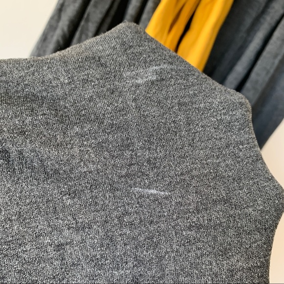 Expected Maternity Maxi Dress Stripes Gray Yellow V Neck Tie Waist Size XL - Picture 9 of 10